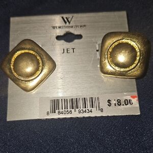 Worthington Gold-Tone Square Earrings